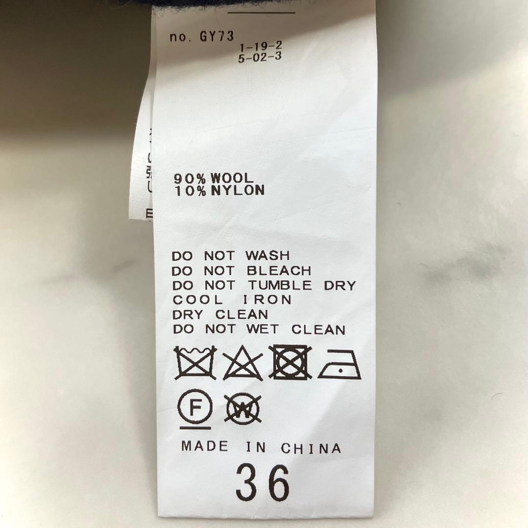 美品 フレームワーク リバーバルカラーショートコート ネイビー 36