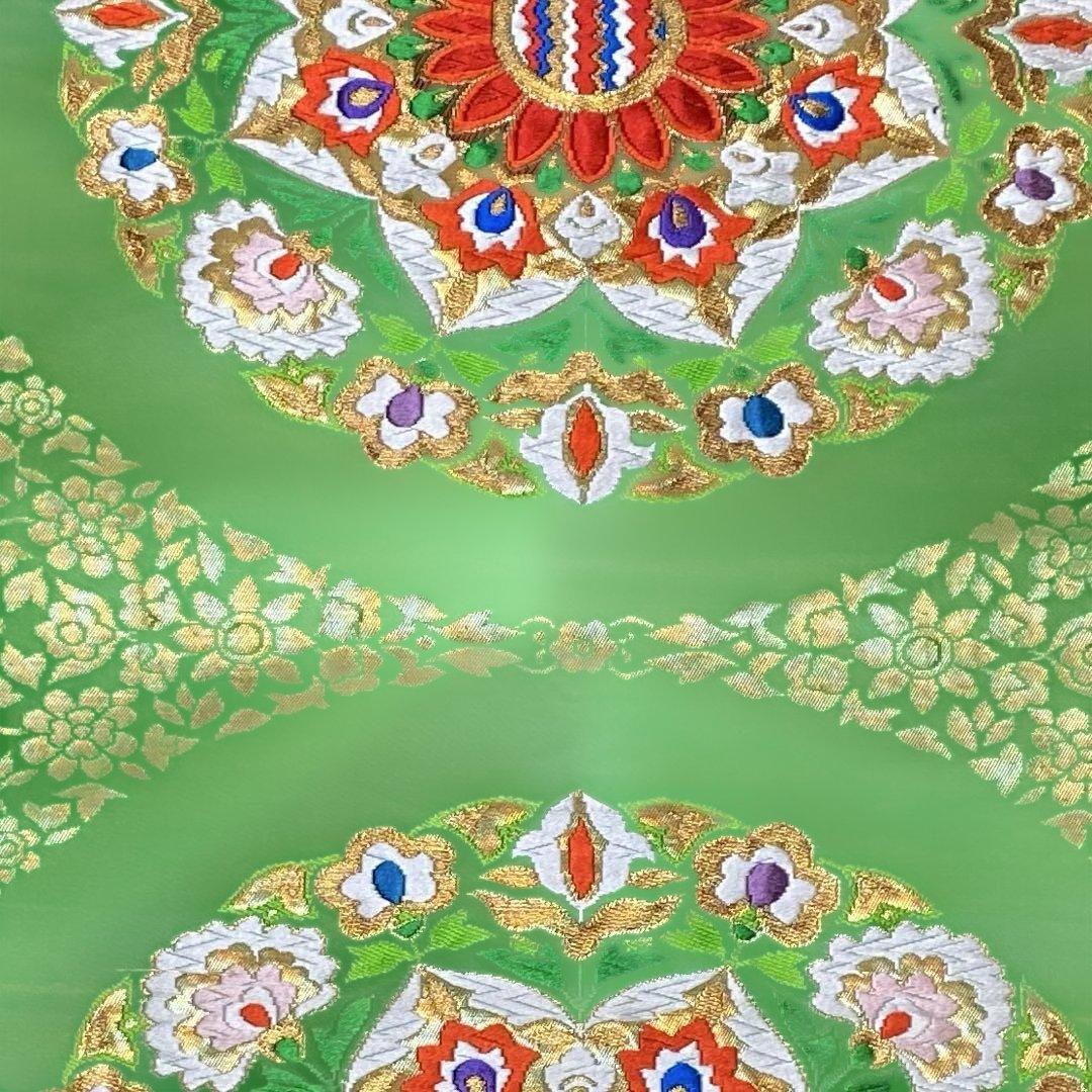 table runner 「唐織大華紋」帯リメイク　正絹　長尺