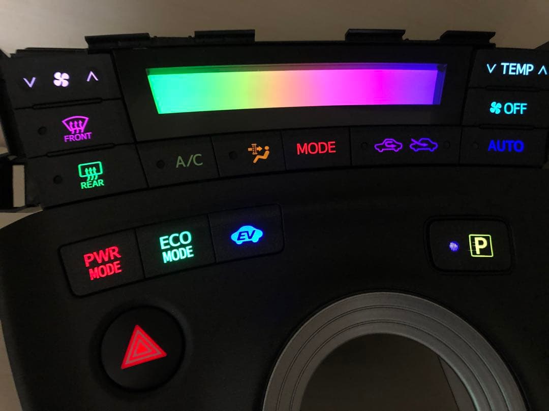 ZVW30 プリウス　前期　エアコンパネル　シフトパネル LED打ち替え済み x