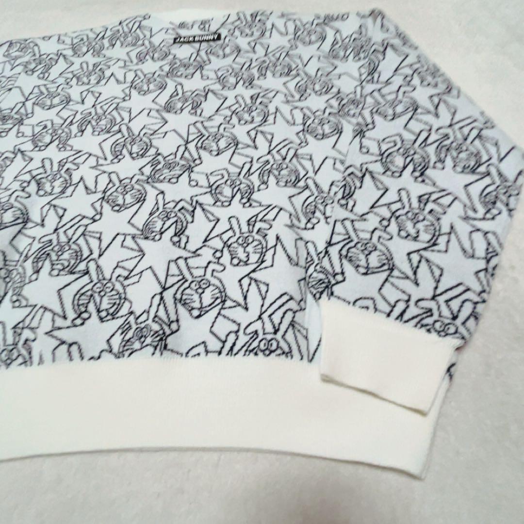 極美品　2023年　ジャックバニー　ドラえもん　コラボ　総柄　ニット　セーター