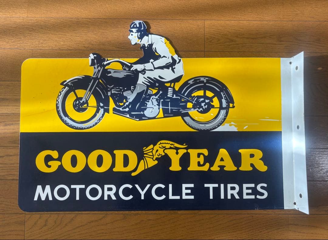 本物　未使用 GOODYEAR Motorcycle tires 琺瑯看板