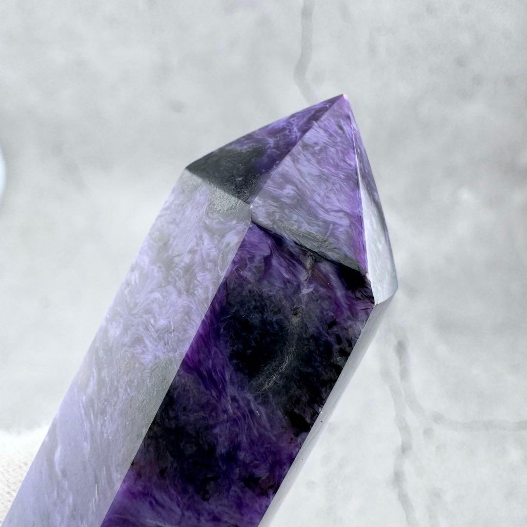 G-141チャロアイト ポイント 希少原石 高品質紫の模様が美しい 天然石