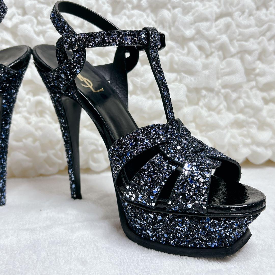 希少✨️ サンローラン サンダル トリビュート ラメ グリッター スパンコール