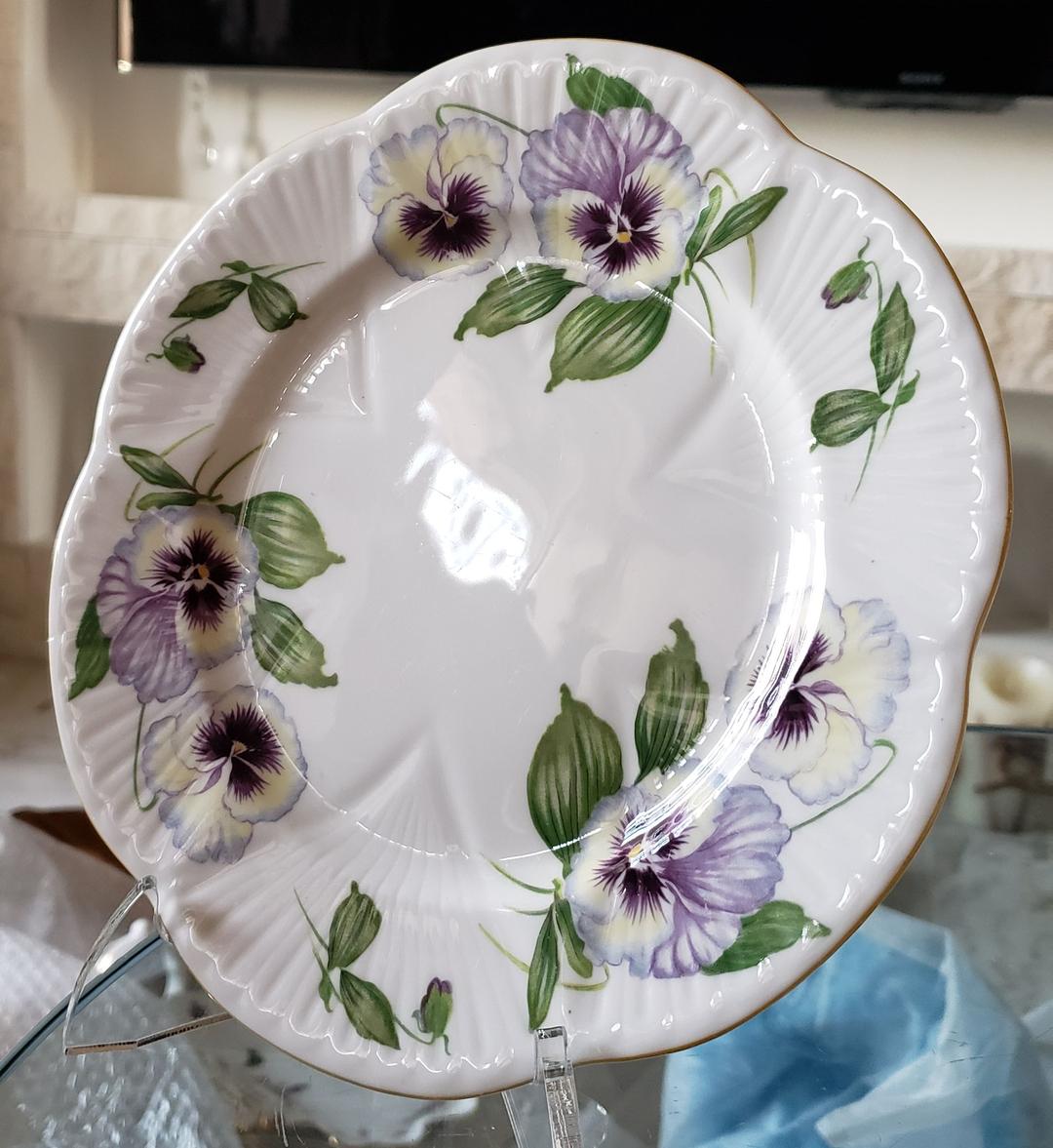 シェリー D パンジー トリオ カップ プレート アンティーク ✩