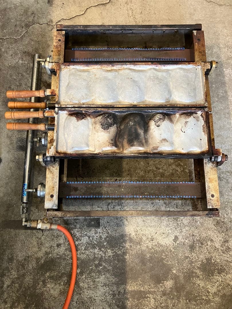 LPガス たい焼き器 5匹×2連 鯛焼き器/厨房機器/業務用