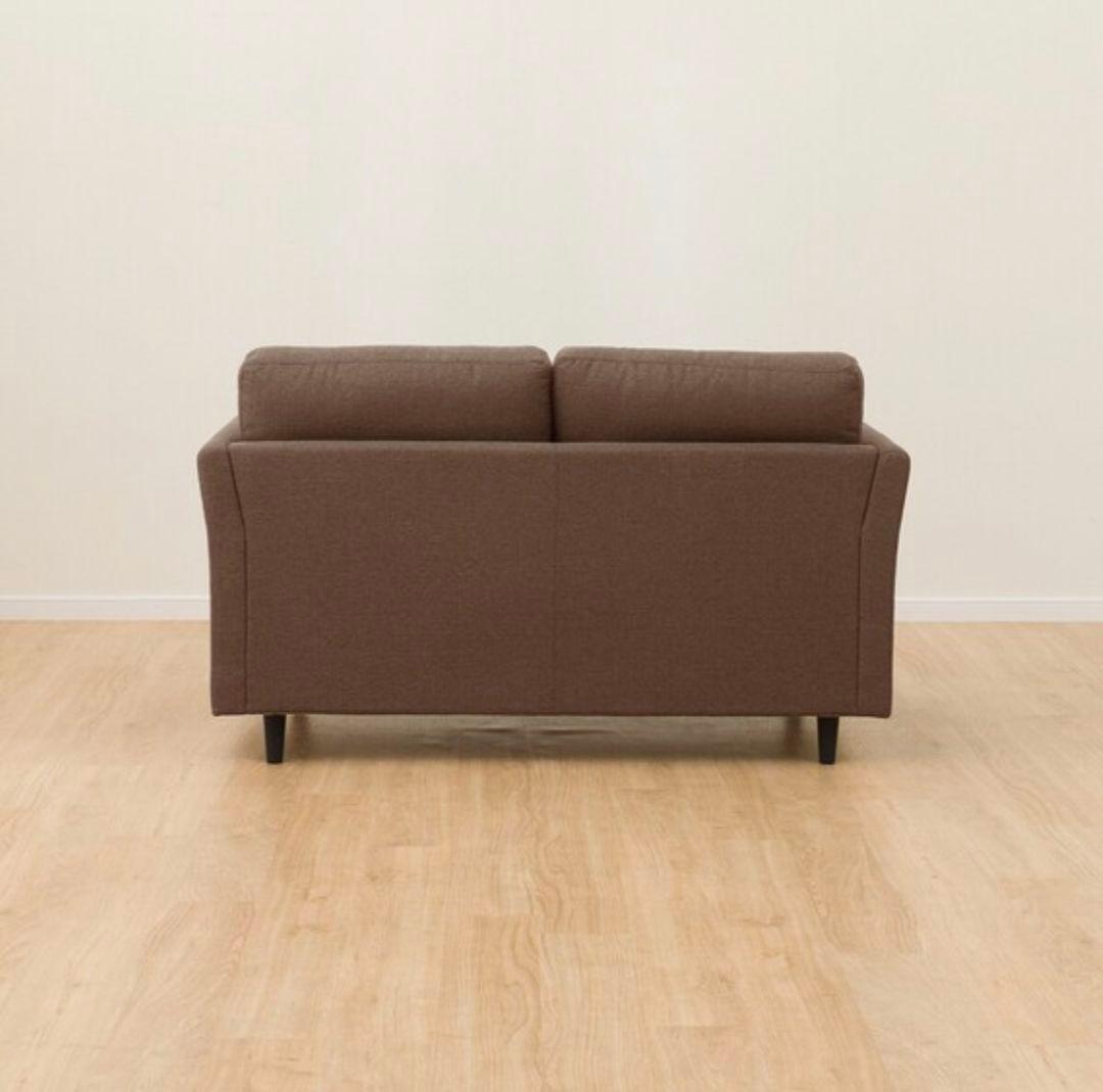 ニトリ　2人用布張りソファ　ダークモカ