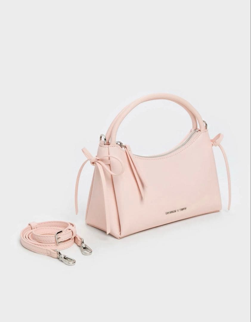 【新品未使用】チャールズアンドキース ヘーゼル ボウトップハンドルバッグ