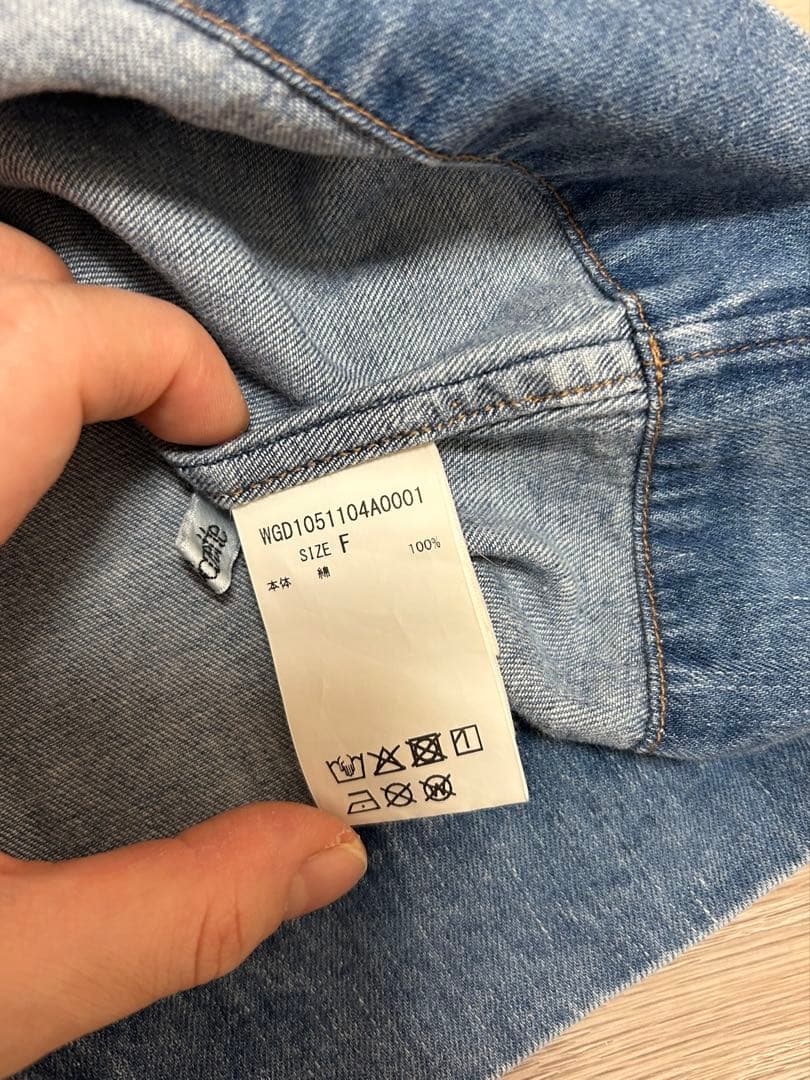 【Whim Gazette】DENIM ボウブラウス ボウタイ