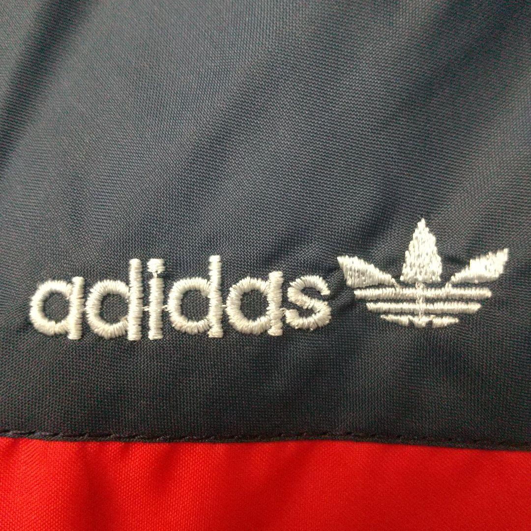 希少☆西ドイツ アディダス 刺繍ロゴ フード収納 ナイロンジャケット L相当