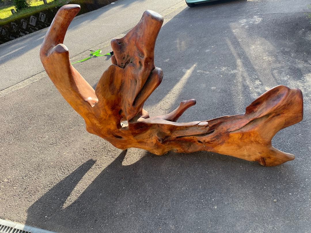 衝立　置物　レトロ　根　杉