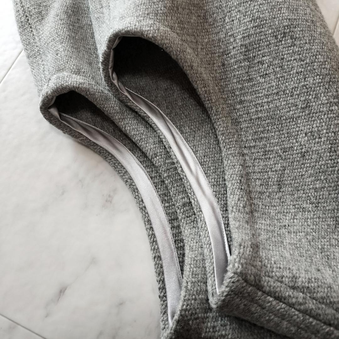 美品 オルテガ 人気カラーグレー 38 スクエアフロントチマヨベスト ポケット