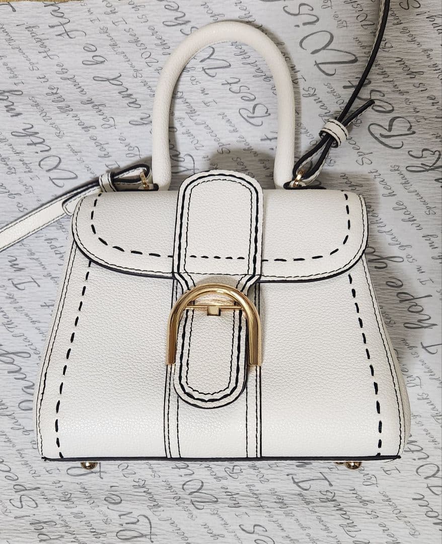 東京百花　シロリネ　本革　2wayショルダーバッグ　ホワイト