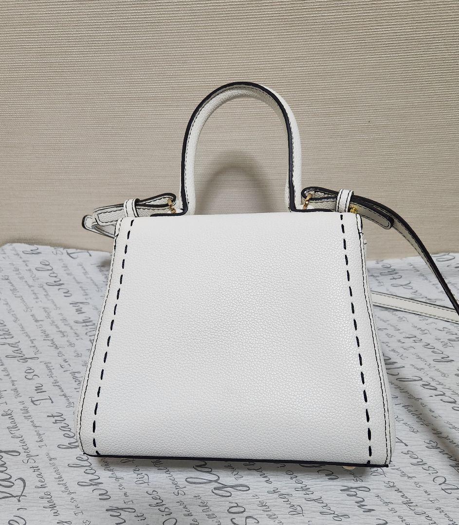 東京百花　シロリネ　本革　2wayショルダーバッグ　ホワイト