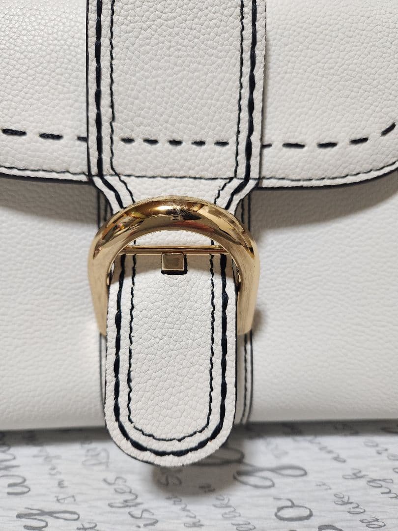 東京百花　シロリネ　本革　2wayショルダーバッグ　ホワイト