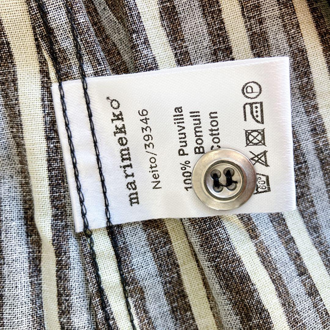 marimekko マリメッコ ヨカポイカ ピッコロ ストライプシャツ 42