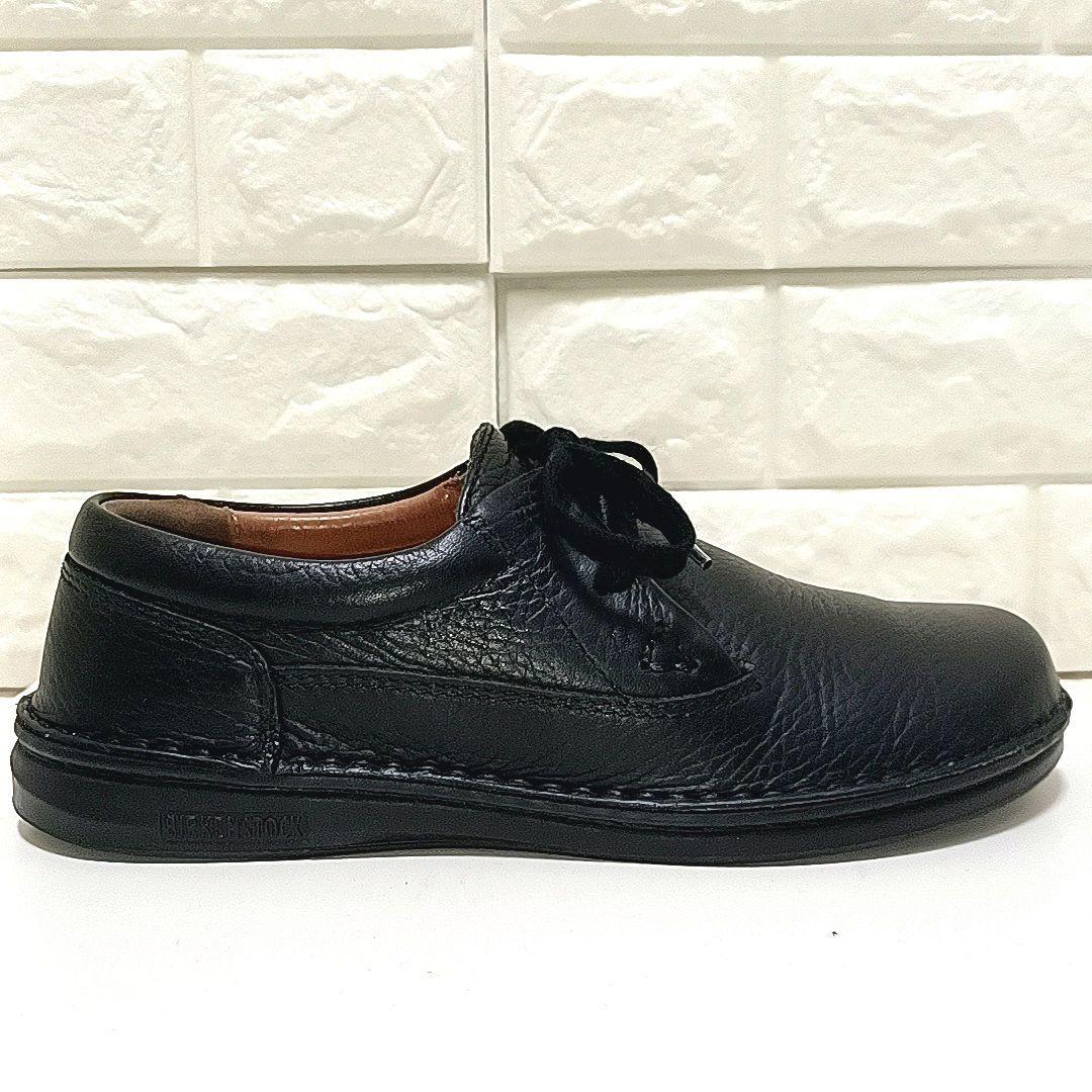 【美品】ビルケンシュトック　メンフィス　シボ革 レザー シューズ　ブラック