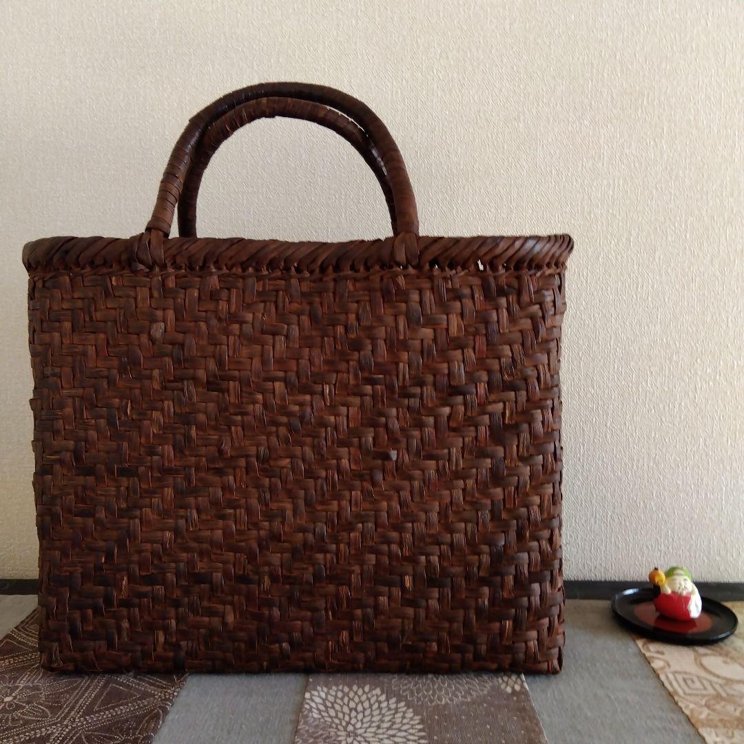 国産　山葡萄　籠バック　大きめ　長野