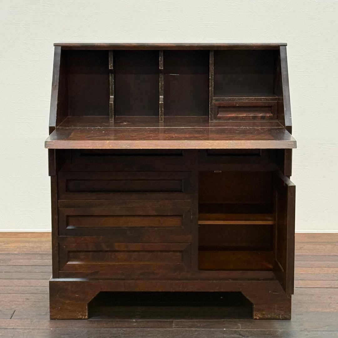 H110K39 北海道民芸家具 ライティングビューロー