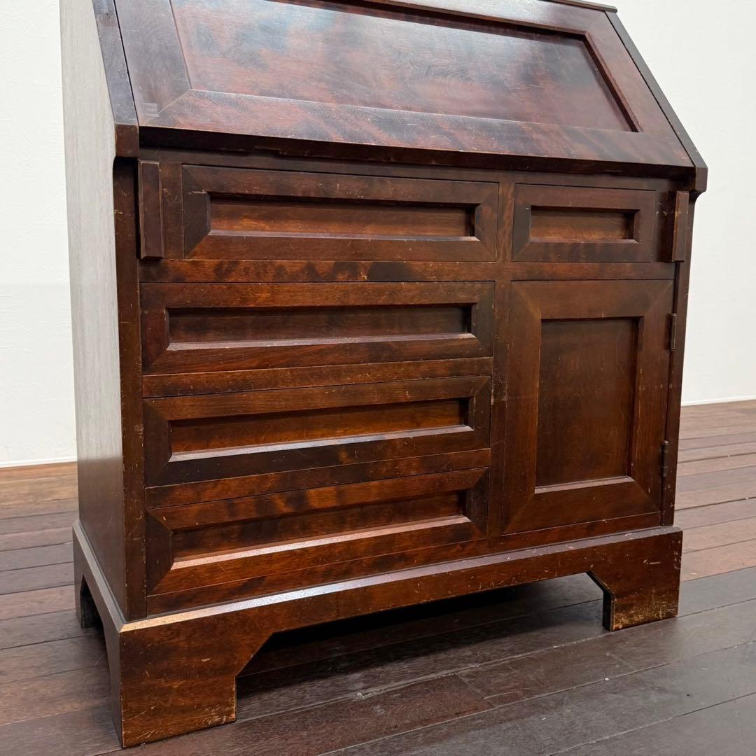 H110K39 北海道民芸家具 ライティングビューロー