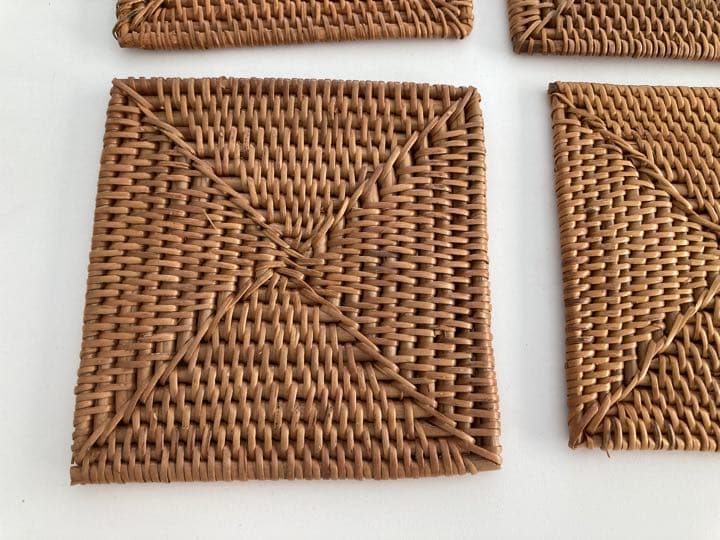 【美品】ラタン編みランチョンマットセット