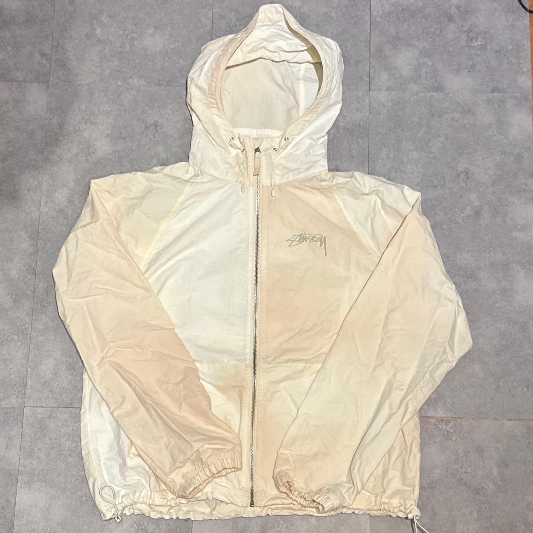 Stussyシェルジャケットホワイト BEACH SHELL WAVE DYE