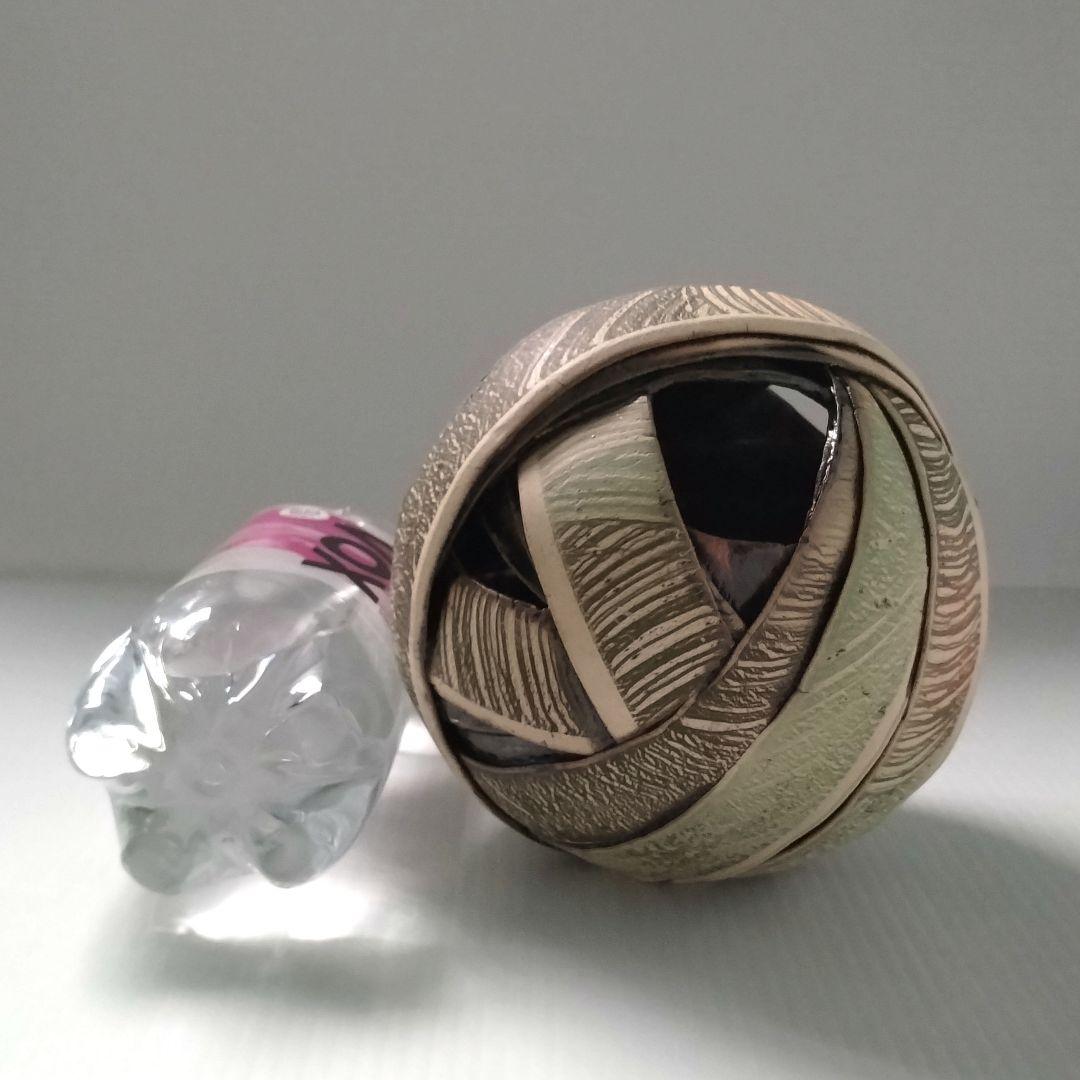 陶芸家 アーグネス・フス 「無限」 花器 フラワーベース 陶器 アート作品 希少