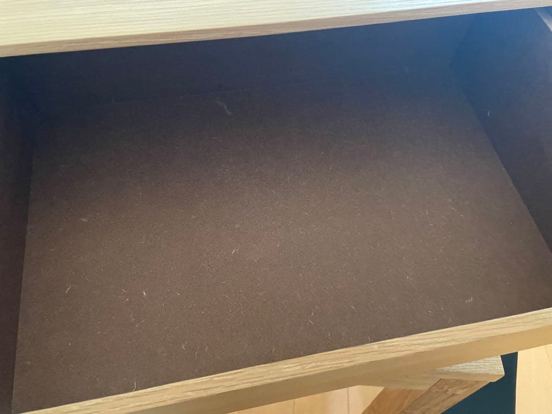 無印良品　木製収納ケース　引出し式　2段　ワイド　ナチュラル　オーク材④