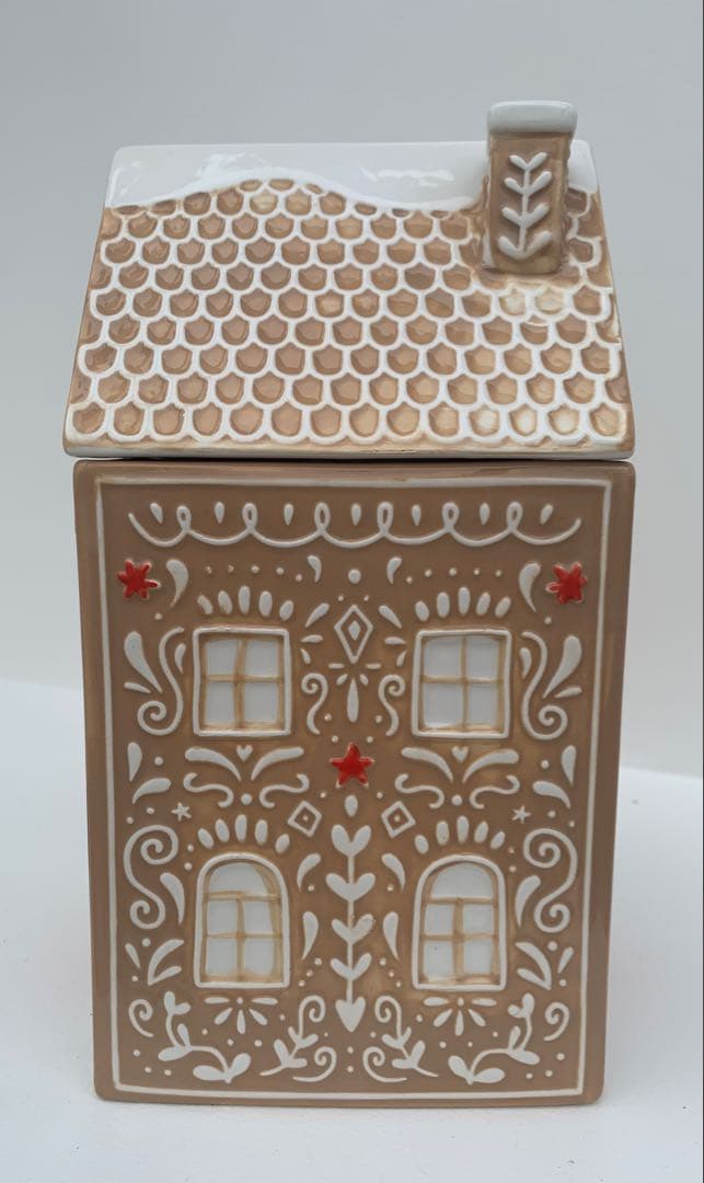 マークス&スペンサー クリスマス ジンジャーブレッドハウス クッキージャー 陶器