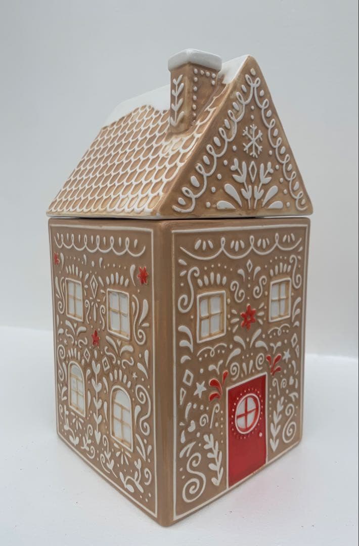 マークス&スペンサー クリスマス ジンジャーブレッドハウス クッキージャー 陶器