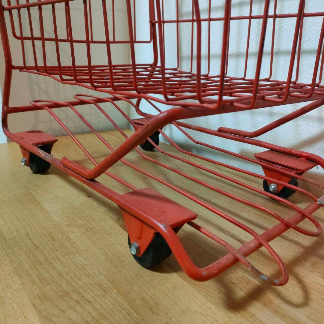 赤い 鉄製　アンティーク キャリーワゴン