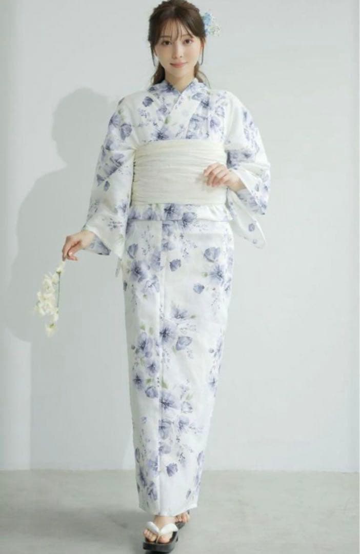 Dita 浴衣　水彩の雪月花(涼)