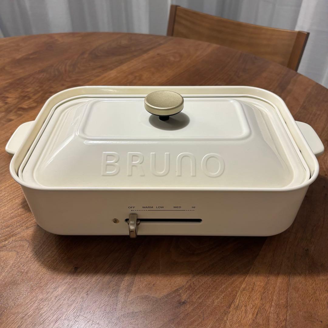 ブルーノ コンパクトホットプレート プレート4種セット 白 ホワイト アイボリー