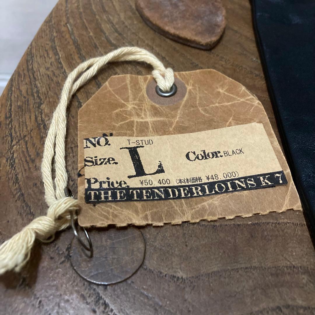 TENDERLOIN×PORTER レザー ポーチ L ブラック 巾着