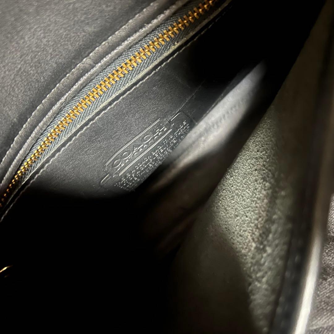 美品 オールドコーチ 2way ショルダーバッグ グラブタンレザー ブラック