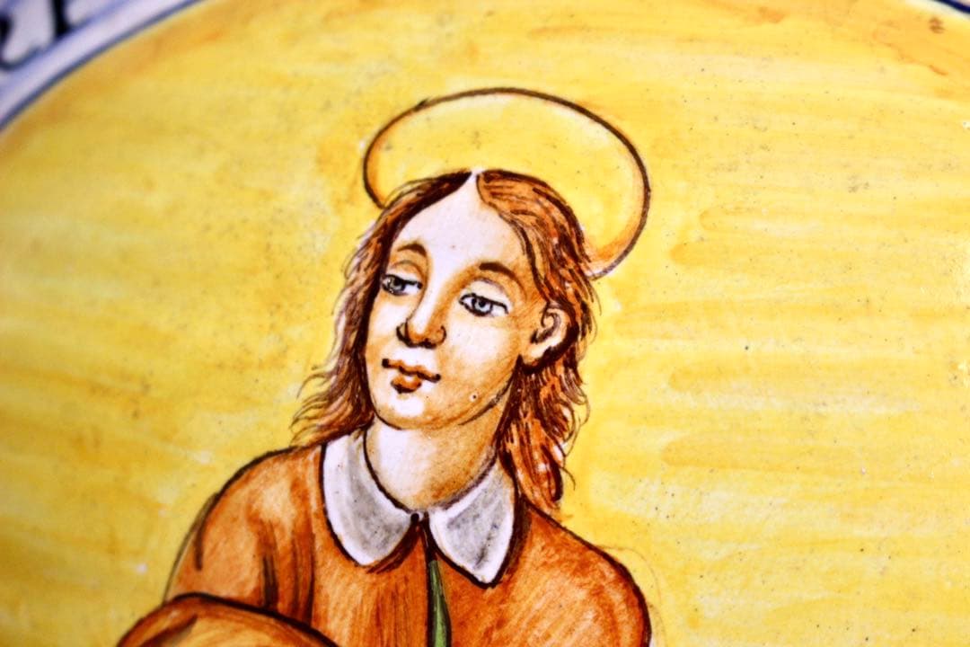 イタリア雑貨【デルータ　マヨルカ焼き　壺　花瓶】