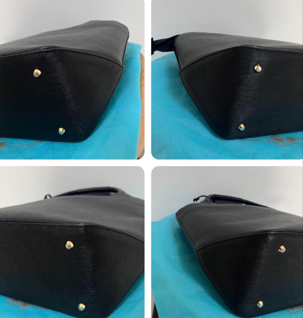 極美品◎TOCCA トッカ 2wayバッグ 黒 フラワーモチーフ　ショルダー