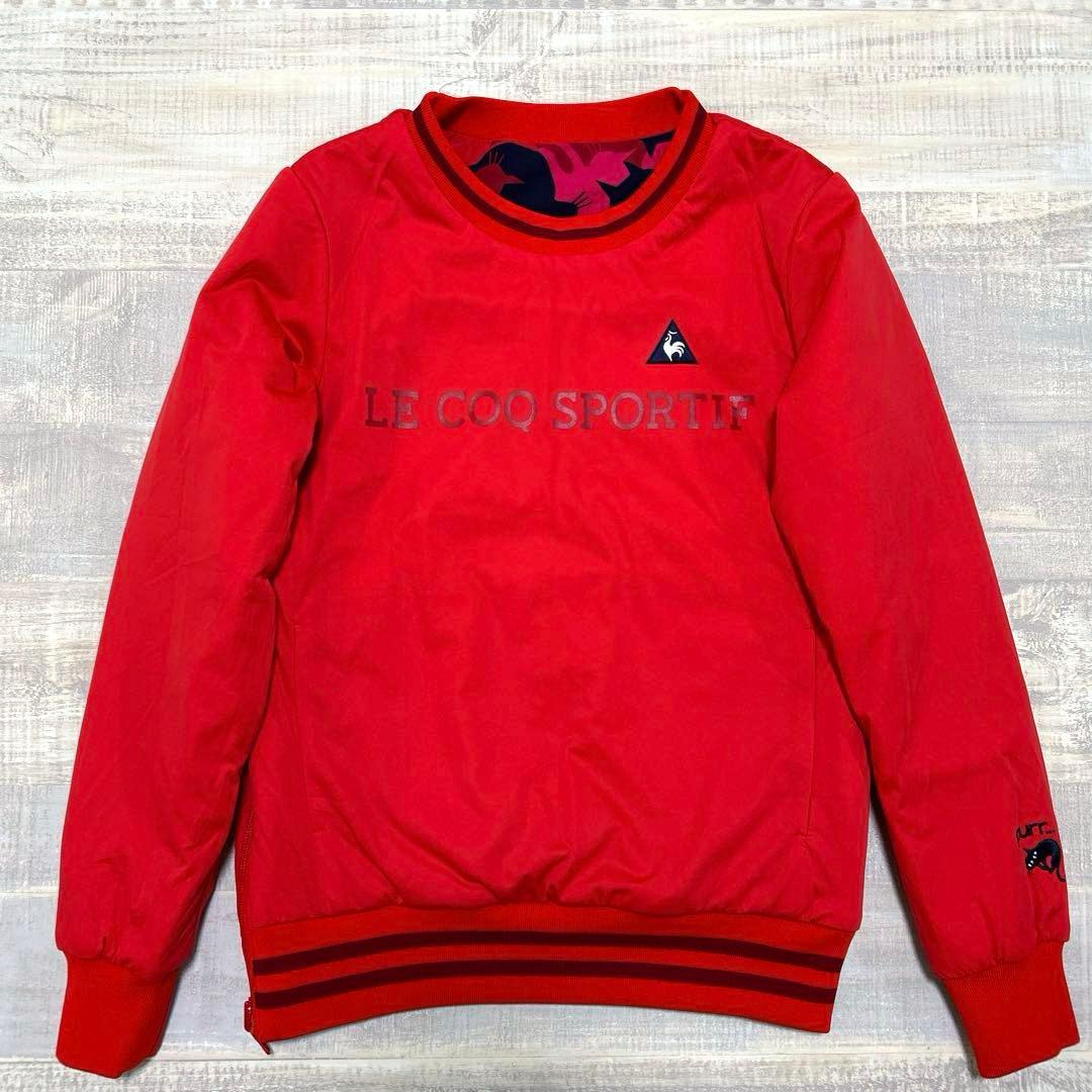 ルコックスポルティフゴルフ★猫柄★セットアップ★中綿★リバーシブル★【サイズS】