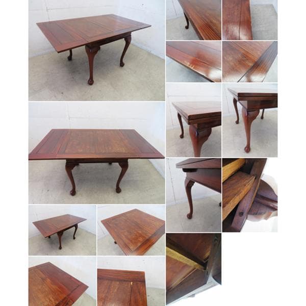 英国■イギリスアンティーク■クイーンアン様式■ドローリーフ■ダイニングテーブル