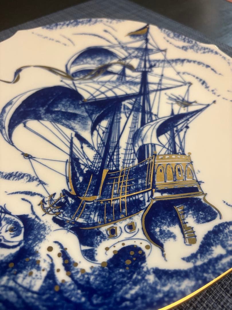 マイセン 飾り皿 1999 スペイン船 ガレオーネ アンティーク