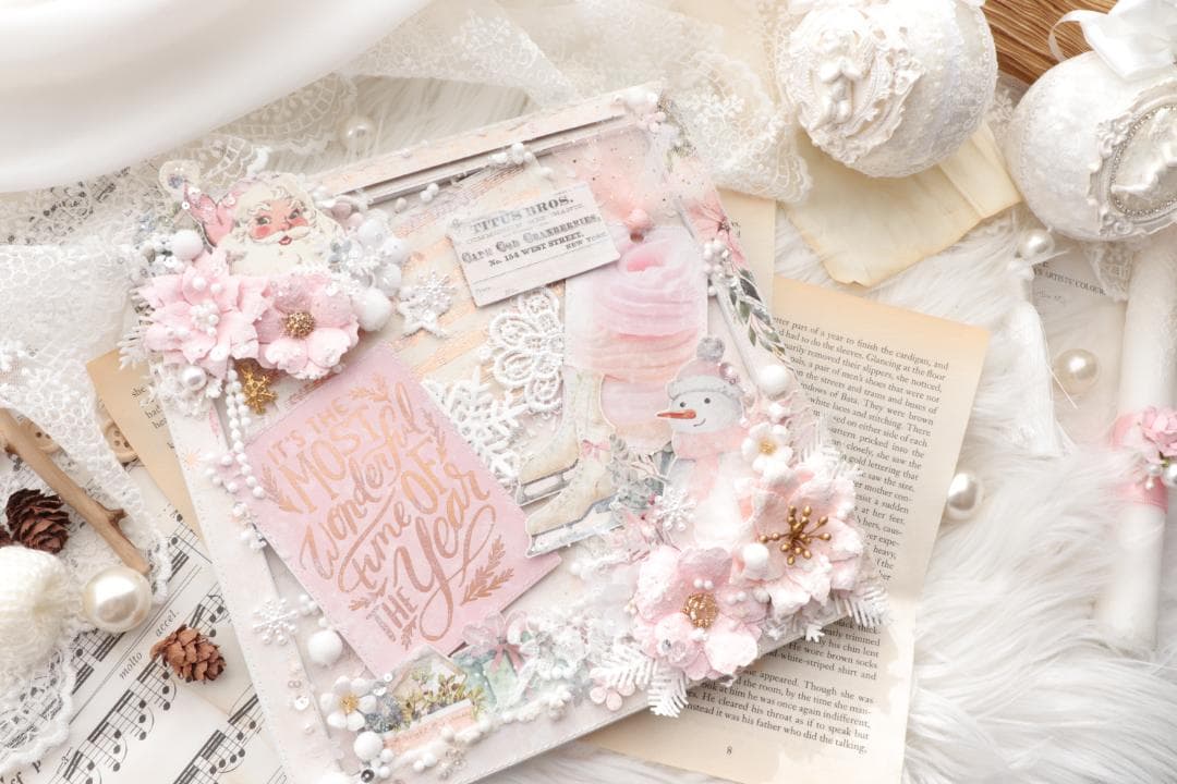 Pink Christmas フォトフレーム☃　完成品