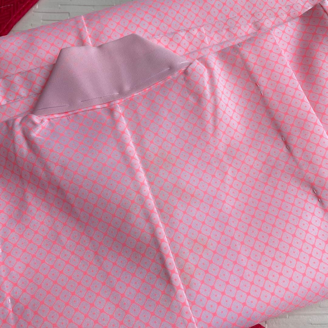 新品　七五三　着物　3歳　被服セット　フルセット　赤　ピンク