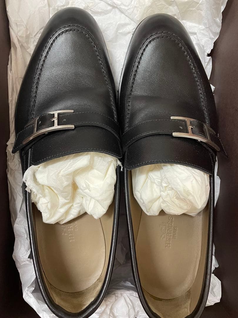 エルメス ブラック モカシン　モントレー　25cm