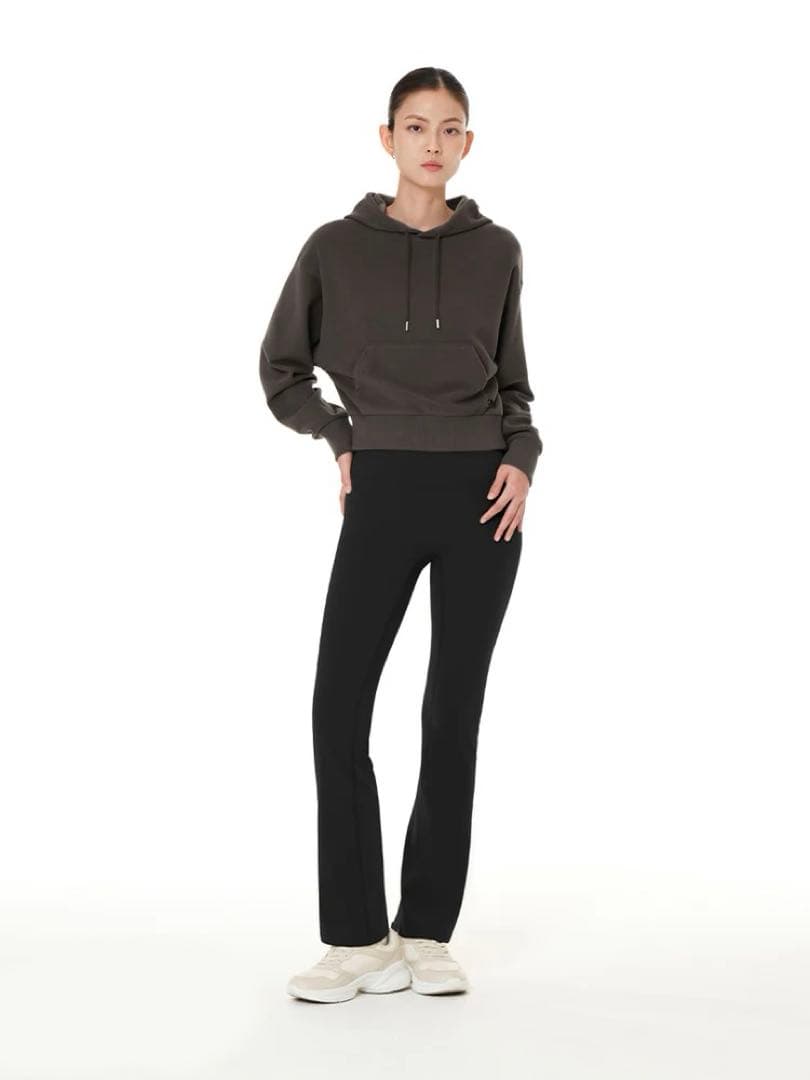 り*ご様 andar アンダール 裏起毛 フレアレギンス ブラック Sサイズ ロ