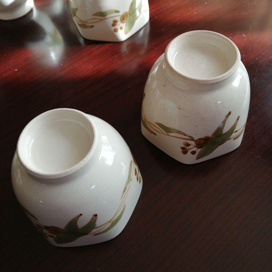 京焼　六角向付　15客　9cm　明治〜大正期