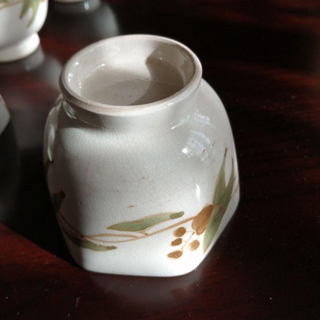 京焼　六角向付　15客　9cm　明治〜大正期