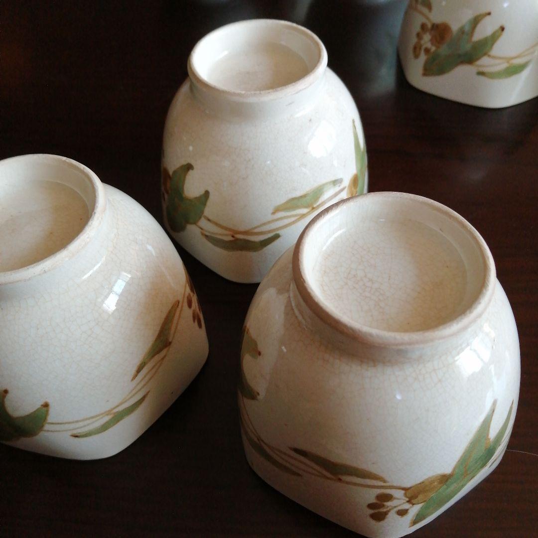 京焼　六角向付　15客　9cm　明治〜大正期