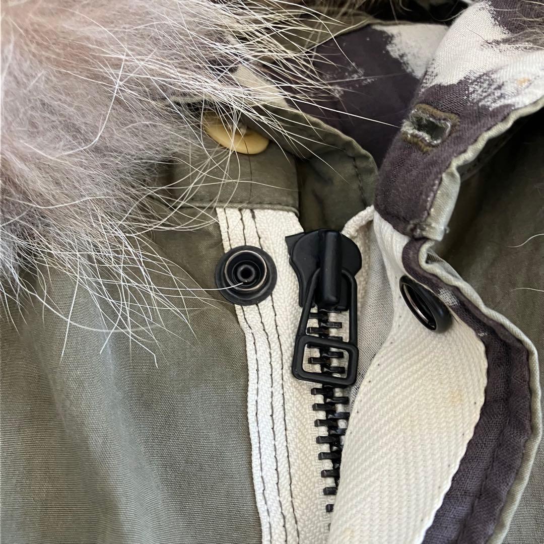 完売品 SASQUATCHfabrix. 裏地ブリーチ加工 モッズコート S