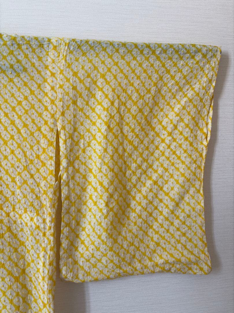 有松絞り　黄色　レア色　身丈153㎝