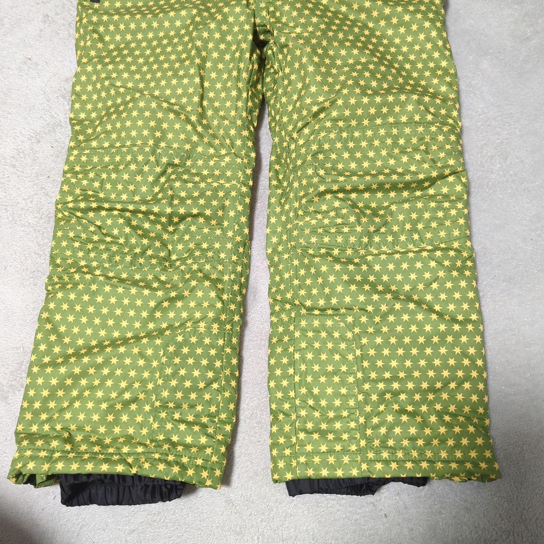 【新品未使用】ducksday 子ども用 緑色星柄スキーウェア