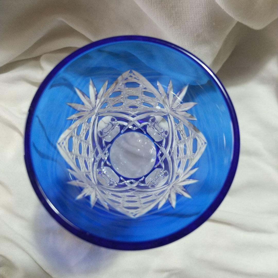 伝統工芸士 滝澤 利夫 青被せ八角籠目紋